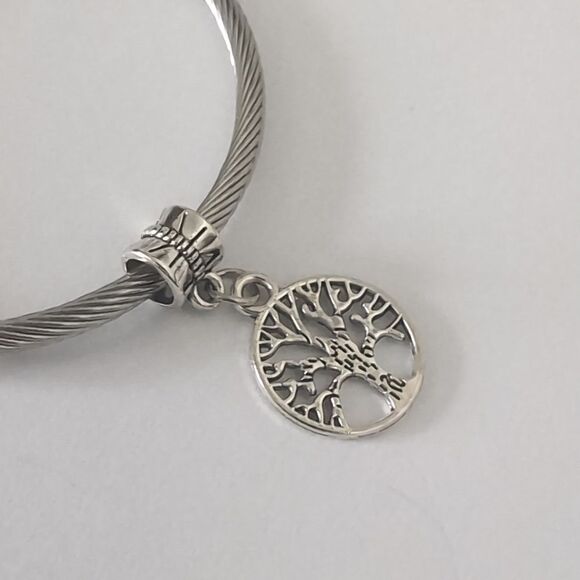 Silver Tree of Life Dangle Charm for Pandora Style Bracelet - Picture 3 of 4